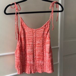 Free People Knit tie tank top